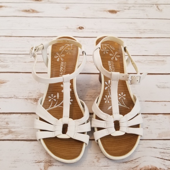 Kenneth Cole Reaction Shoes - Kenneth Cole Reaction White Strappy Wedges